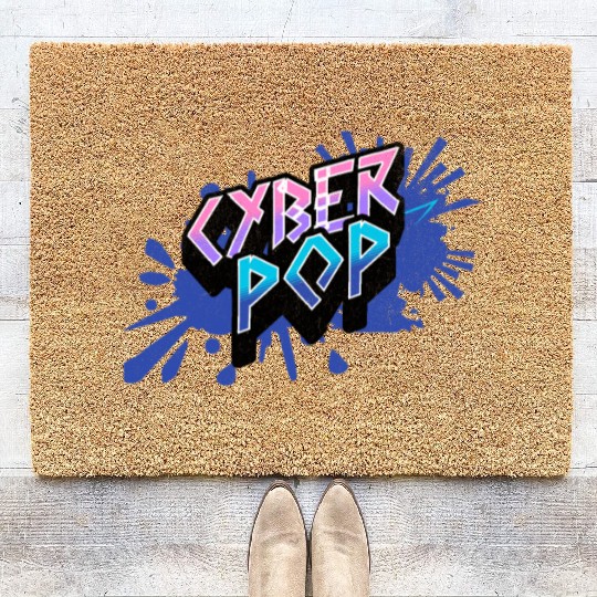 Cyber Pop - Vibrant Y2K Streetwear Aesthetic Coir Doormats