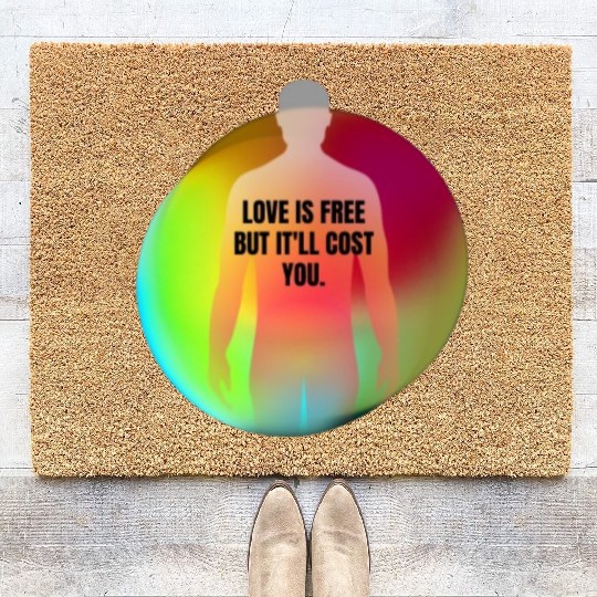 Black Neon Green Red Spiritual Chakra Coir Doormats