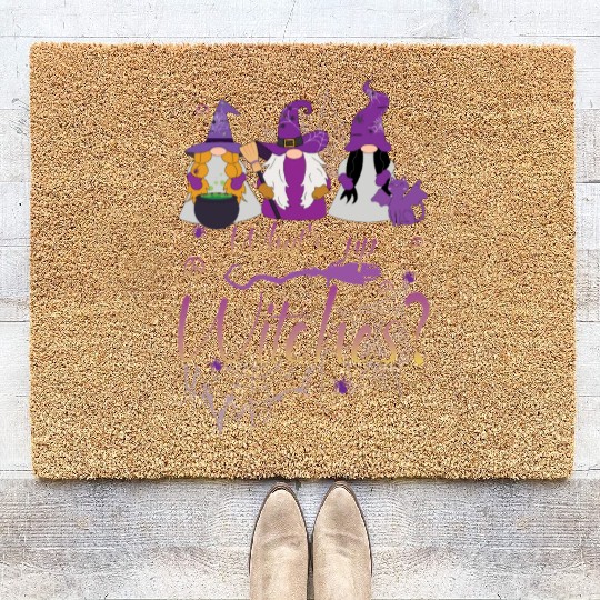 What's Up Witches Gnomes Halloween Witch Coir Doormats