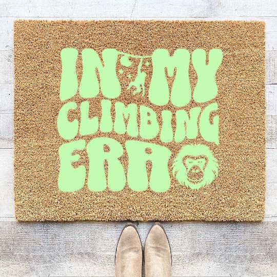 In my climbing era curvy boulderwriting bouldering Coir Doormats