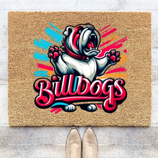 Fierce Bulldogs: Unleash the Power.Coir Doormats