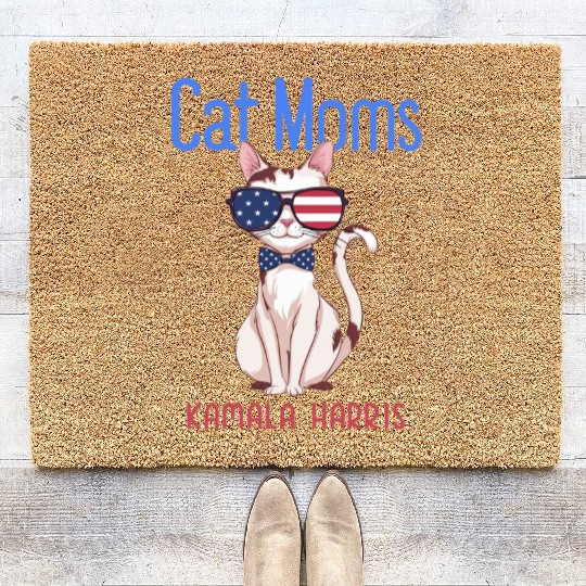 Cat Mom for Kamala Harris | 2024 Coir Doormats