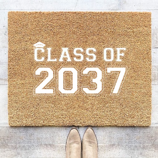 Class Of 2037 Pre K Grow With Me Graduation Coir Doormats
