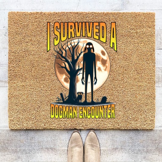 i survived a dogman encounter Coir Doormats
