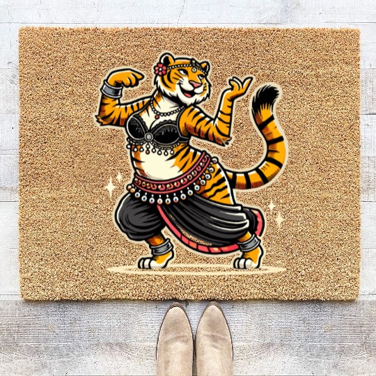 Tribal Fusion Rhythmic Dance Art For Belly Dance Coir Doormats
