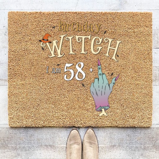 Yes It's My Birthday - 59th Birthday Witch Funny Coir Doormats