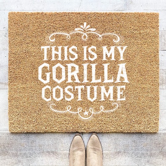 This Is My Gorilla Funny Lazy Halloween Costume Coir Doormats
