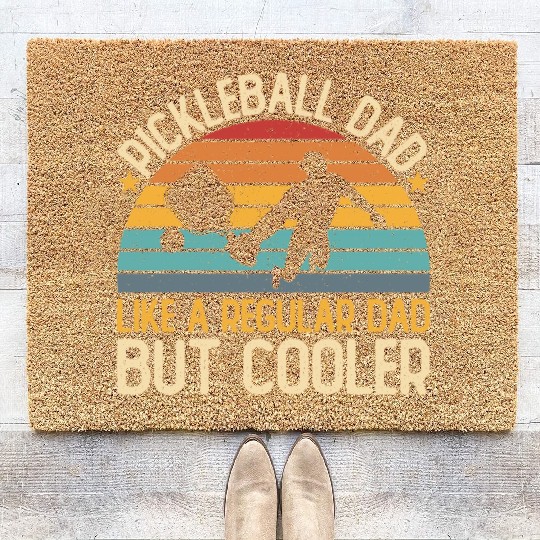 Pickleball Dad | Pickleball Player Funny Father's Coir Doormats