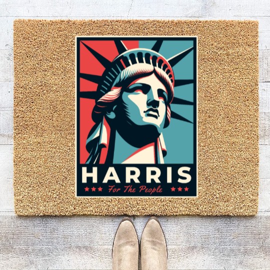 Harris 2024 statue of liberty Kamala Harris Coir Doormats