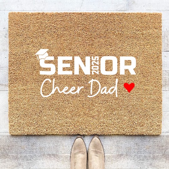 Proud Cheer Dad Of A Class Of 2025 Senior Graduate Coir Doormats