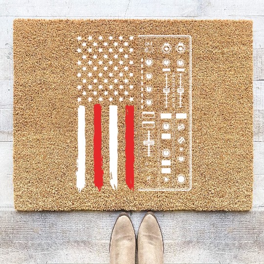 4th Of July Us Flag Beat Maker Music Producer Coir Doormats