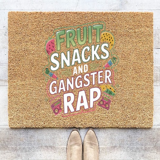 Fruit Snacks And Gangster Rap Coir Doormats
