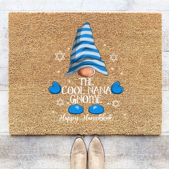 The Nana Gnome Funny Family MatchingGroup Hanukkah Coir Doormats