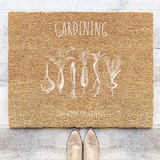 Gardening, the Root of Sanity: Whimsical Root Vege Coir Doormats