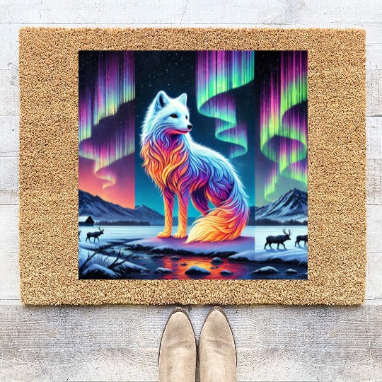 arctic fox Coir Doormats