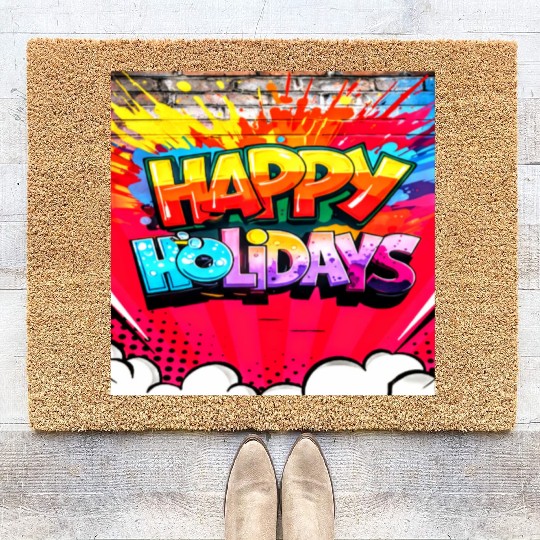 HAPPY HOLIDAYS Coir Doormats