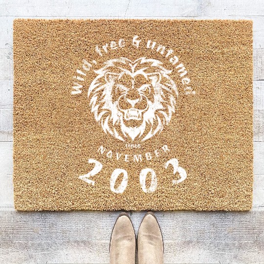 21st birthday Wild, free & untamed since 11/2003 Coir Doormats