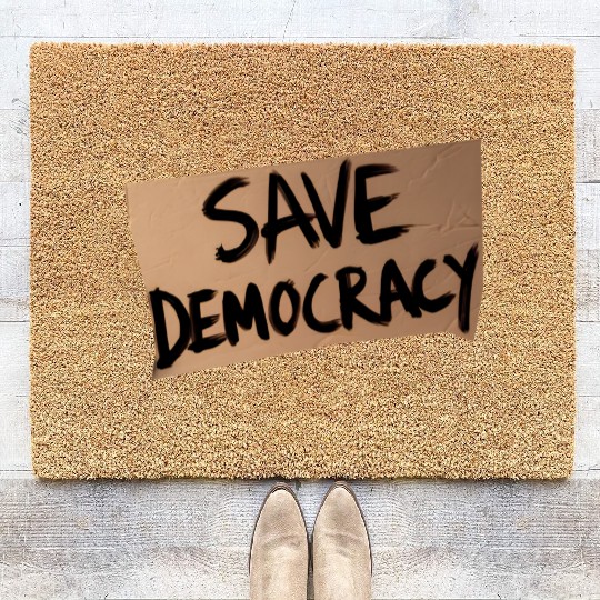 Save Democracy Coir Doormats
