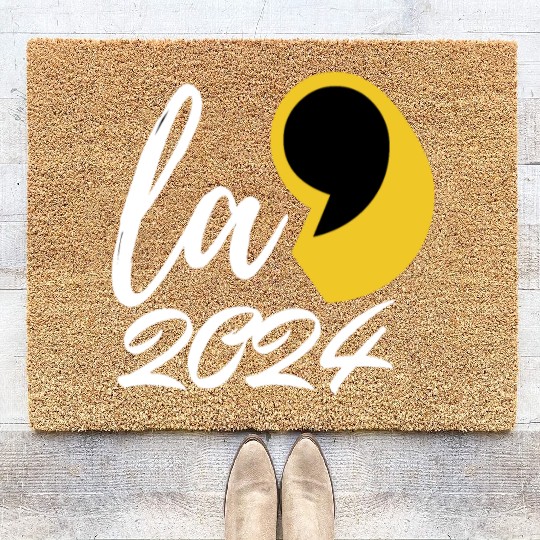 kamala harris 2024 president comma la funny t-shir Coir Doormats