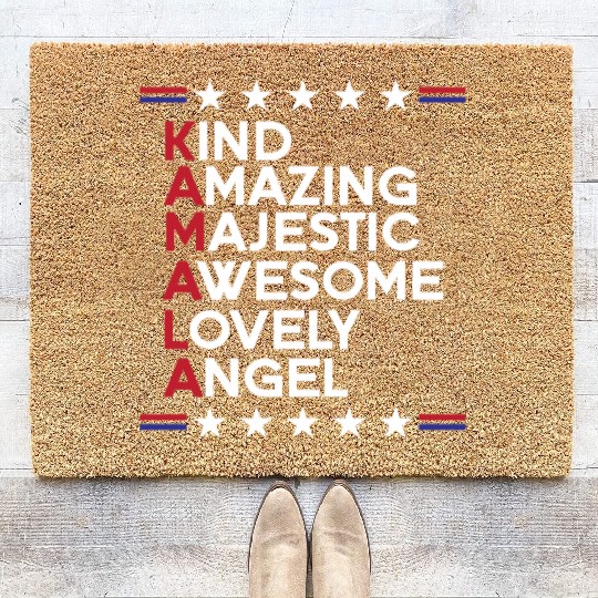 Kamala Harris 2024 for President Vote Tim Walz Coir Doormats