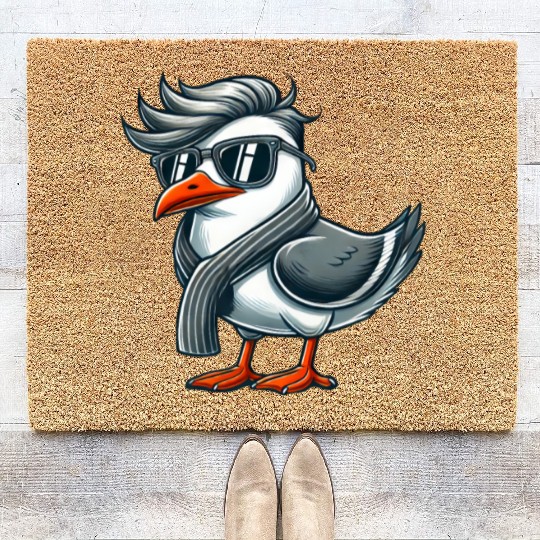 Cool seagull sunglasses summer North Sea Baltic Coir Doormats