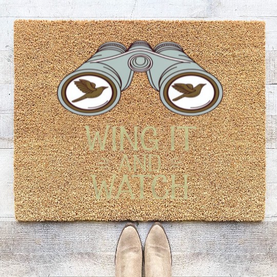 Wing It and Watch Birdwatching Nature Adventure Coir Doormats