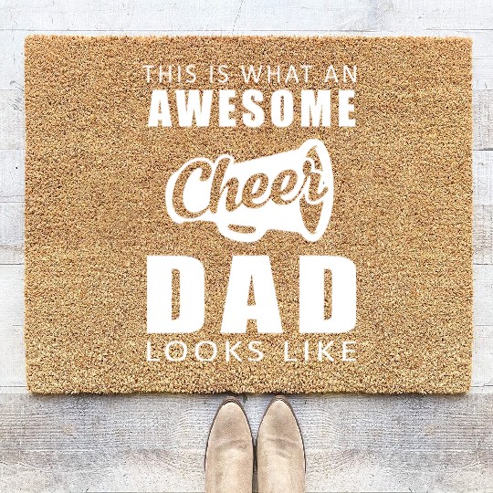 awesome cheer dad Coir Doormats