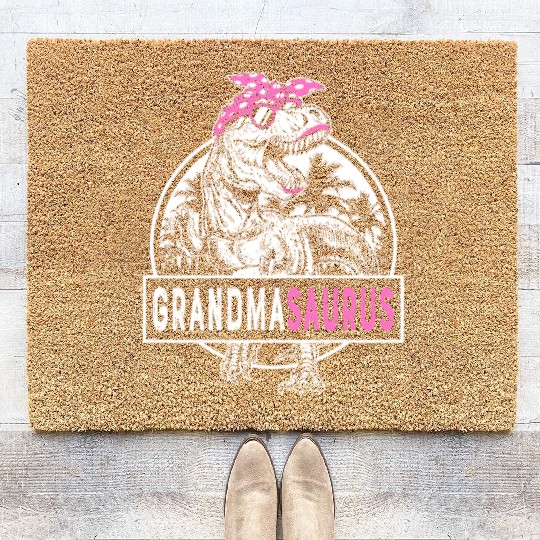 Grandmasaurus Fun Grandmasaurus Mother's Day 1BK8 Coir Doormats