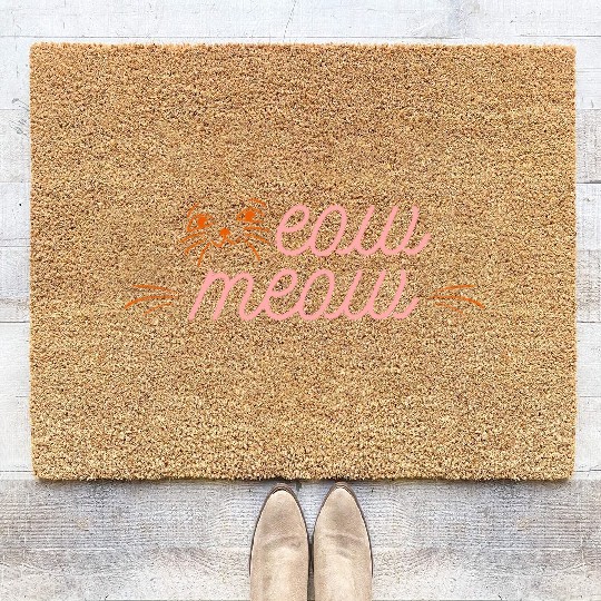 Meow Embrace the Purrfect Charm Coir Doormats