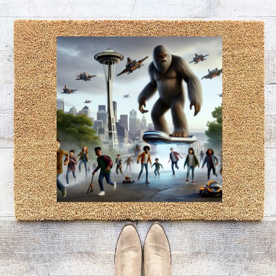 Sasquatch Hoverboard Defender Coir Doormats
