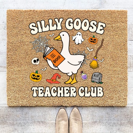 Silly Goose Teacher Club Coir Doormats