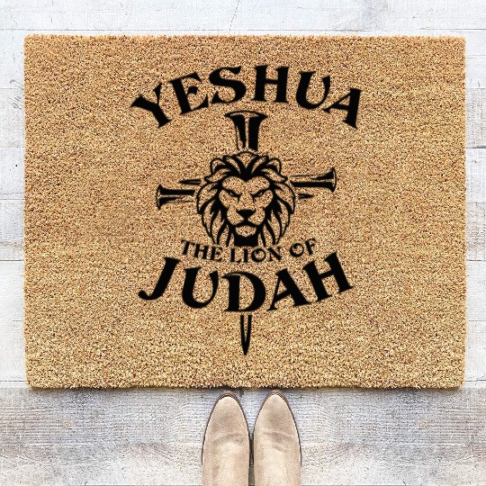 Yeshua The Lion Of Judah Coir Doormats