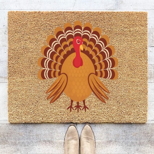 thanksgiving turkey Coir Doormats