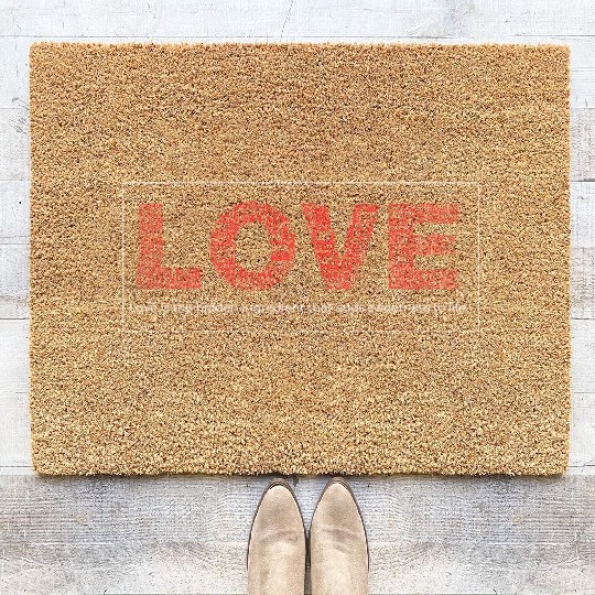 Love is the hidden ingredient that adds sweetness Coir Doormats