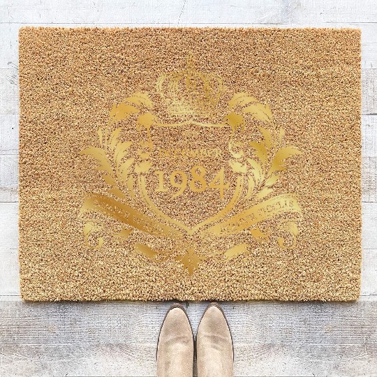 40th birthday Semper Verum - Established 12/1984 Coir Doormats