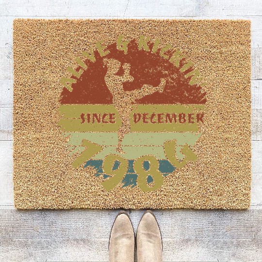 40th birthday Alive and kickin since 12/1984 Coir Doormats
