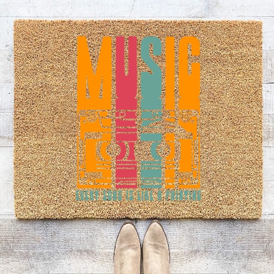 Vintage cassette tape recorder Coir Doormats