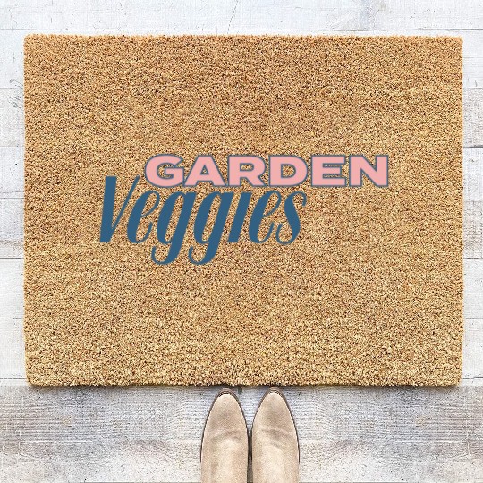 Garden Veggies Lettering Coir Doormats