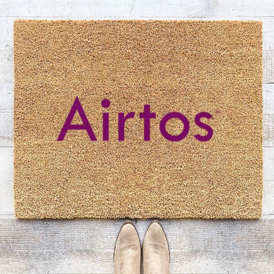 AT TEXT VIOLET Coir Doormats
