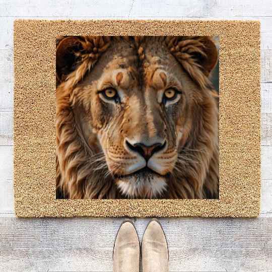 Face of Majestic Lion Coir Doormats