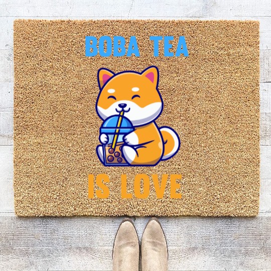 Boba Tea is love Coir Doormats