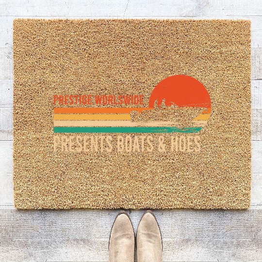 Vintage Retro Prestige Presents Boats And Hoes Coir Doormats