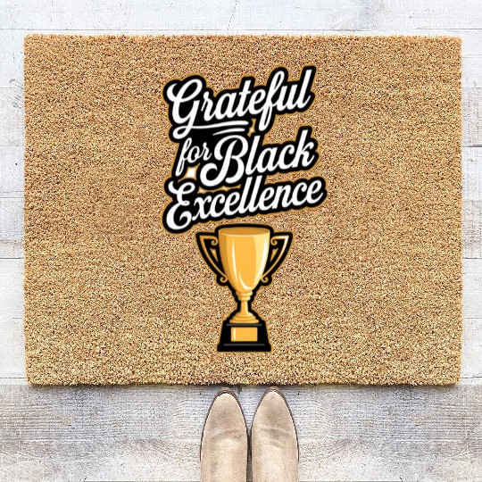 Grateful for Black Excellence Coir Doormats