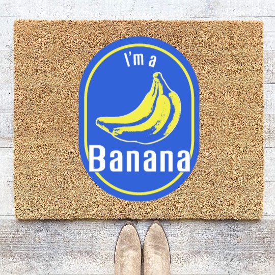 I'm a Banana Fruit Sticker Lazy Halloween Costume Coir Doormats