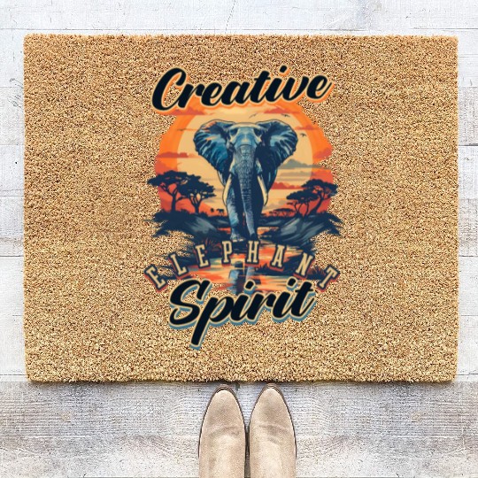 Elephant Creative Elephant Spirit Coir Doormats