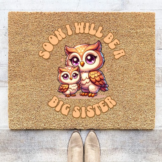 Soon I Will Be A Big Sister Sweet Tiger Coir Doormats