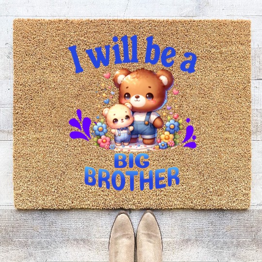 I'm Going To Be A Big Brother Cute Teddy Bears, Coir Doormats