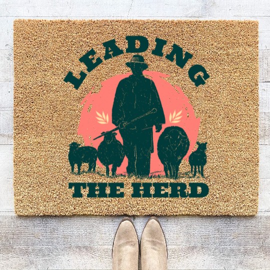 Shep Farmer Animal Farm Lover Funny Design Coir Doormats