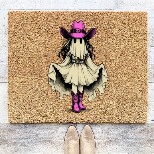 Ghost Cowgirl Western Y2k Coir Doormats