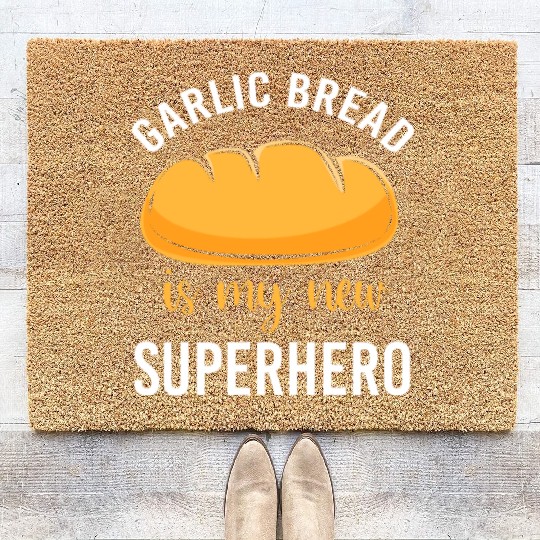 Bakery Baker Humor Food Lover Garlic Bread Coir Doormats